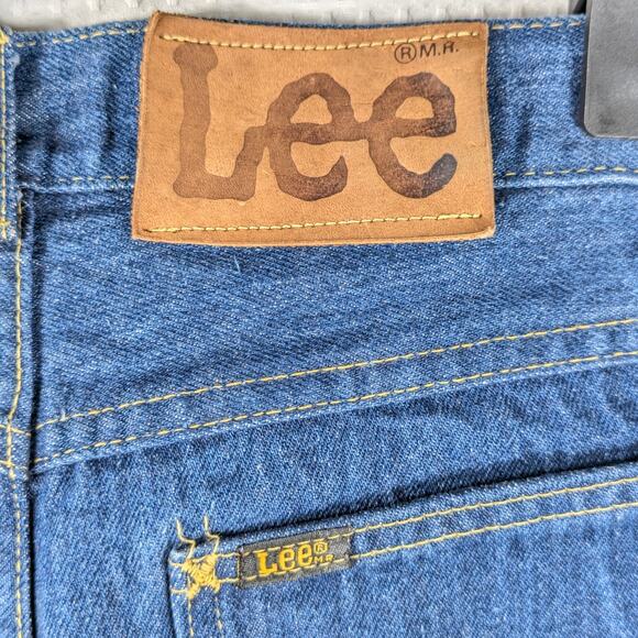 Lee Jeans 26x36 High Rise Straight Leg Denim Pants Made in USA 100% Cotton 90s - Picture 4 of 6